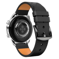 Pánske smart hodinky Garett V10 Silver - Black Leather