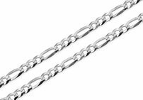 Náramok strieborný - Figaro šírka 4mm